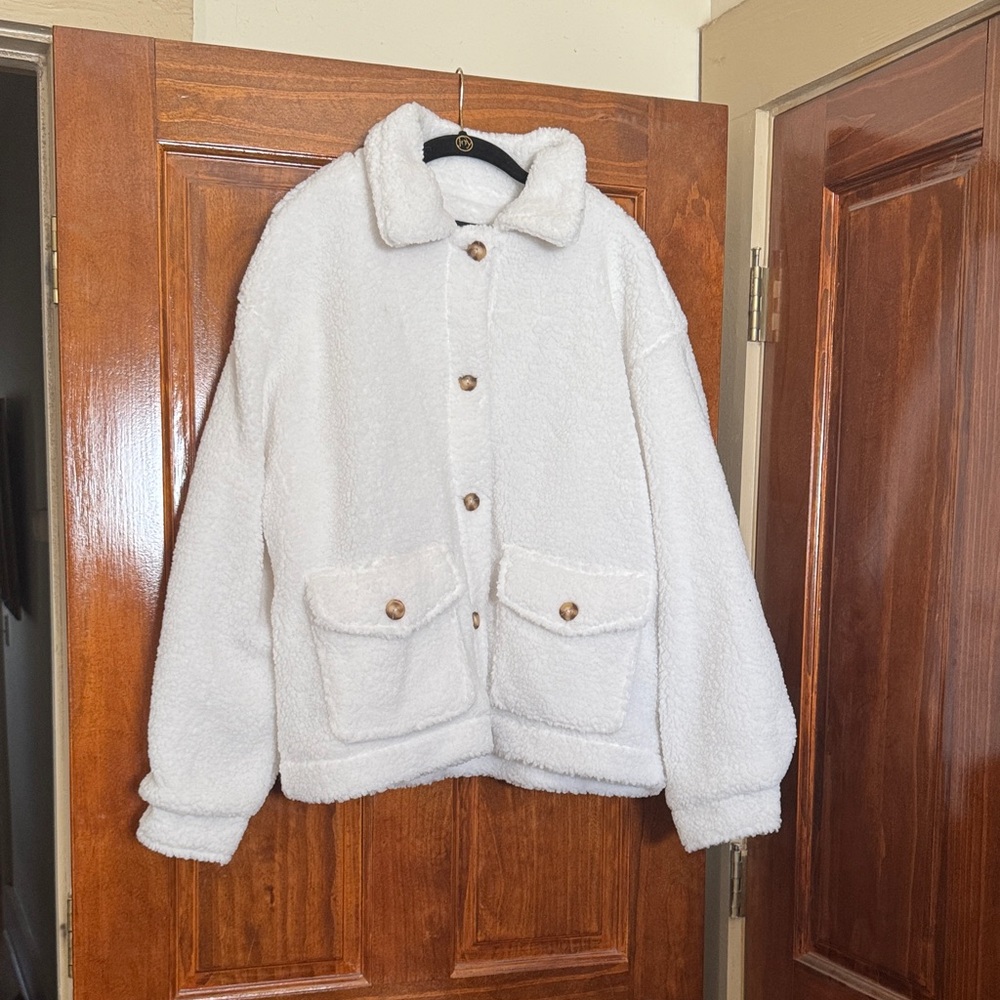 Ambiance White Sherpa Outerwear